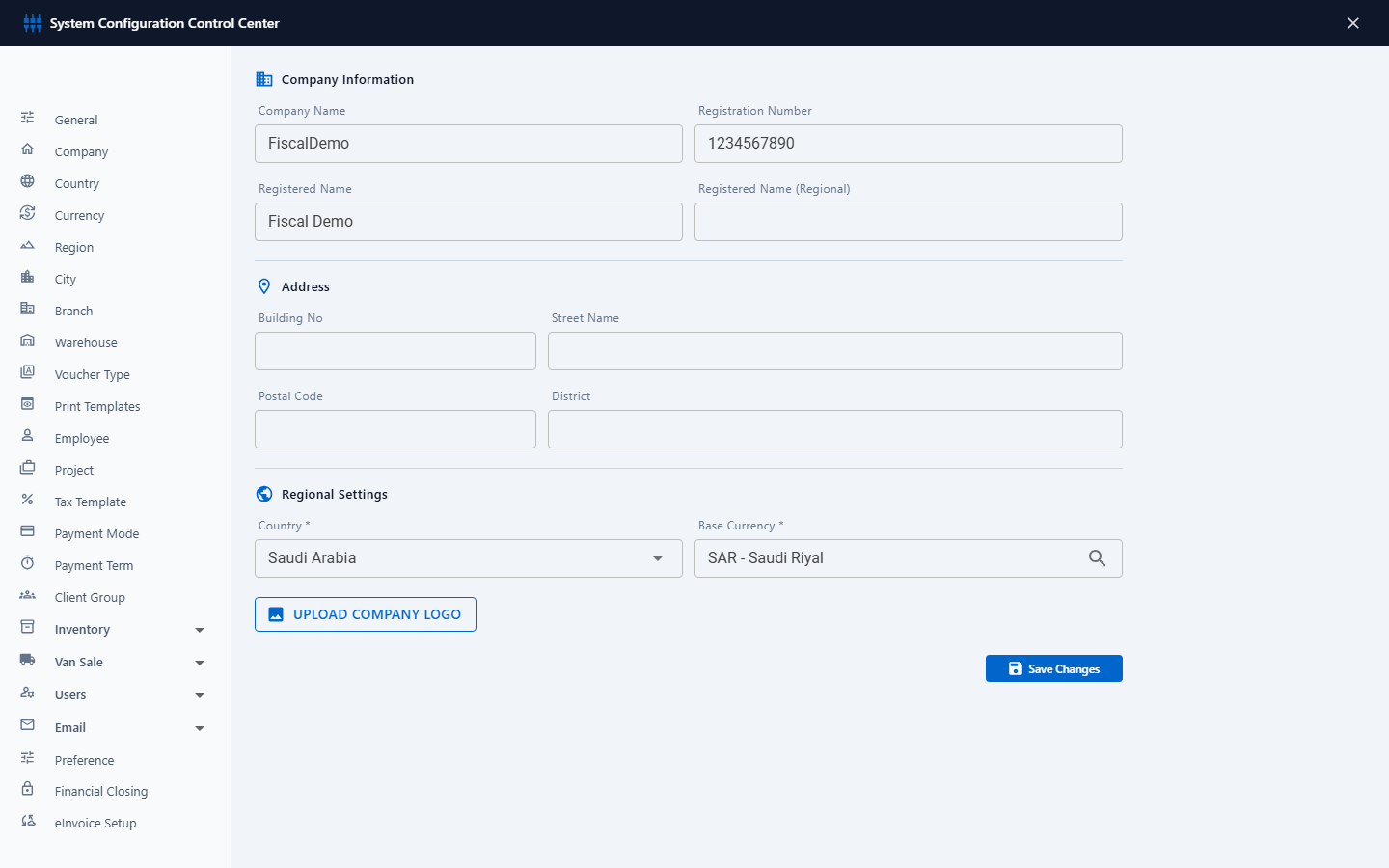 The Settings window
